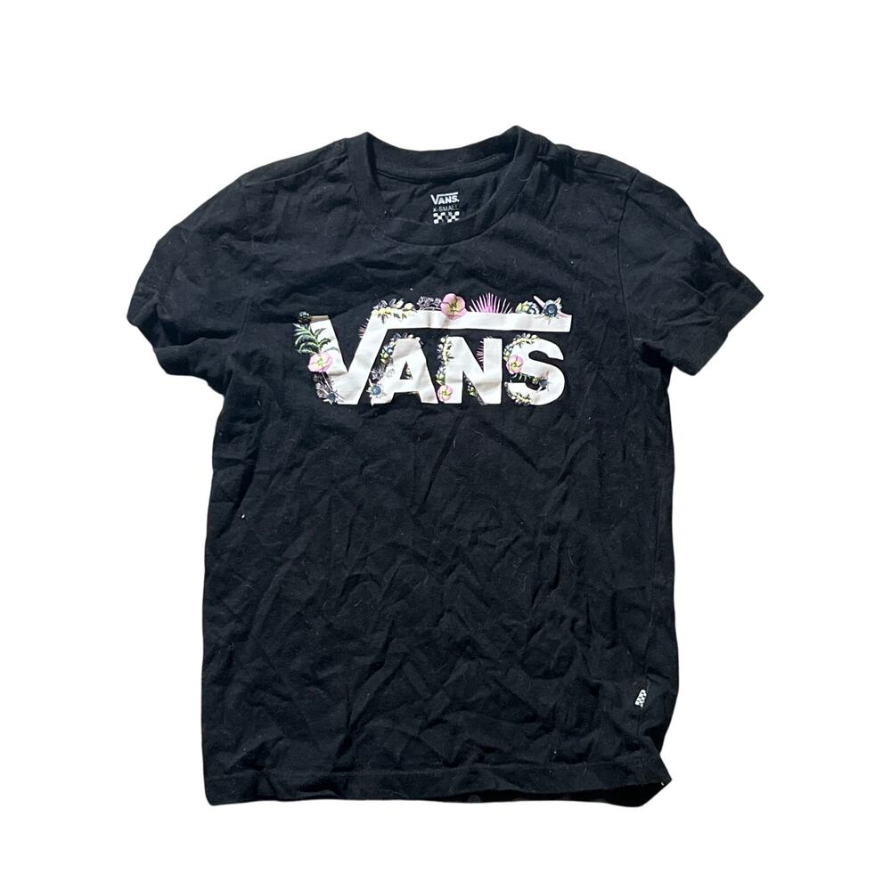 Vans Classic Logo Graphic T-Shirt Black Men's Size Extra Small